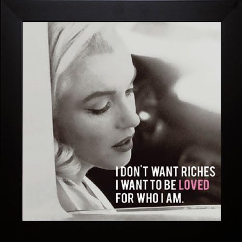 Icon V Framed Art Print of Marilyn Monroe with Quote (text) 20 x 20 by The Chelsea Collection
