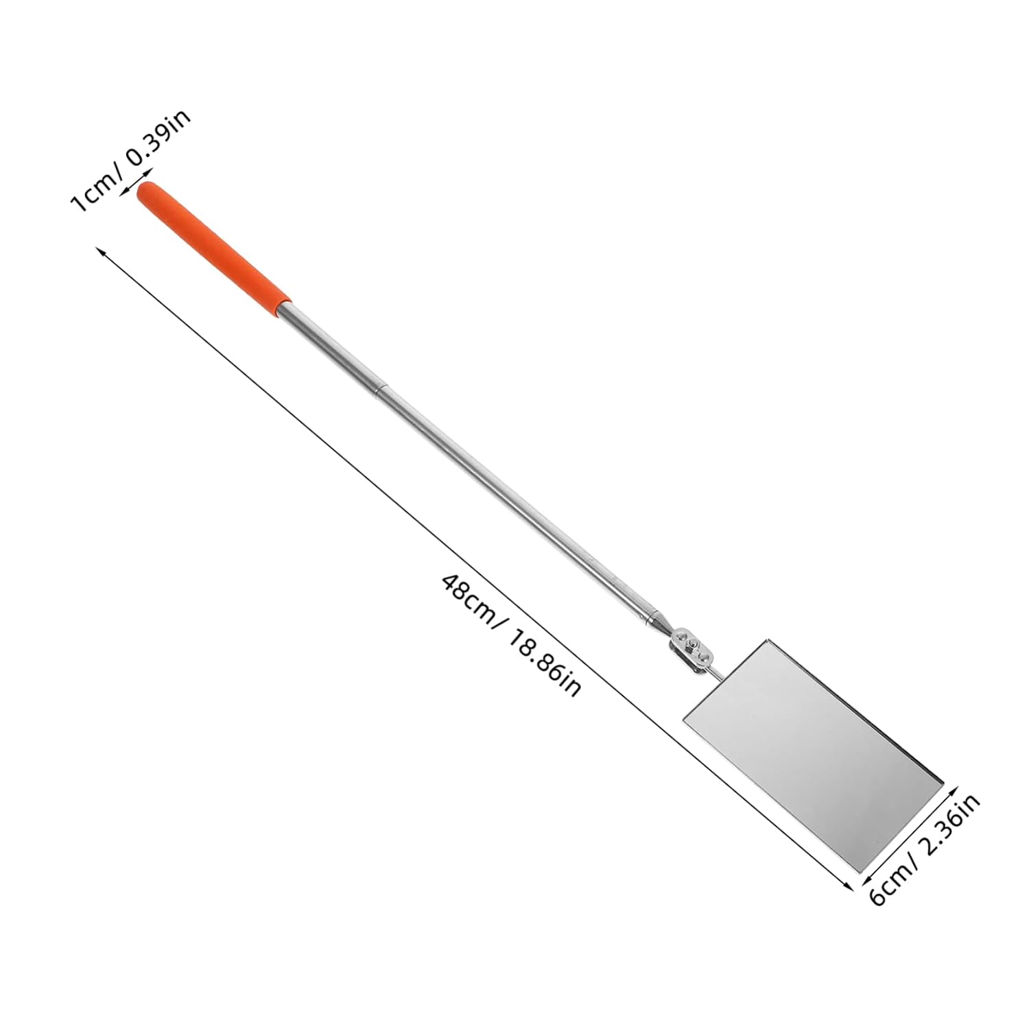 PRETYZOOM Portable Telescoping Inspection Mirror Flexible Extra Viewing for Vehicle Underbody Interior Wall Checks Compact Reflective Security Tool