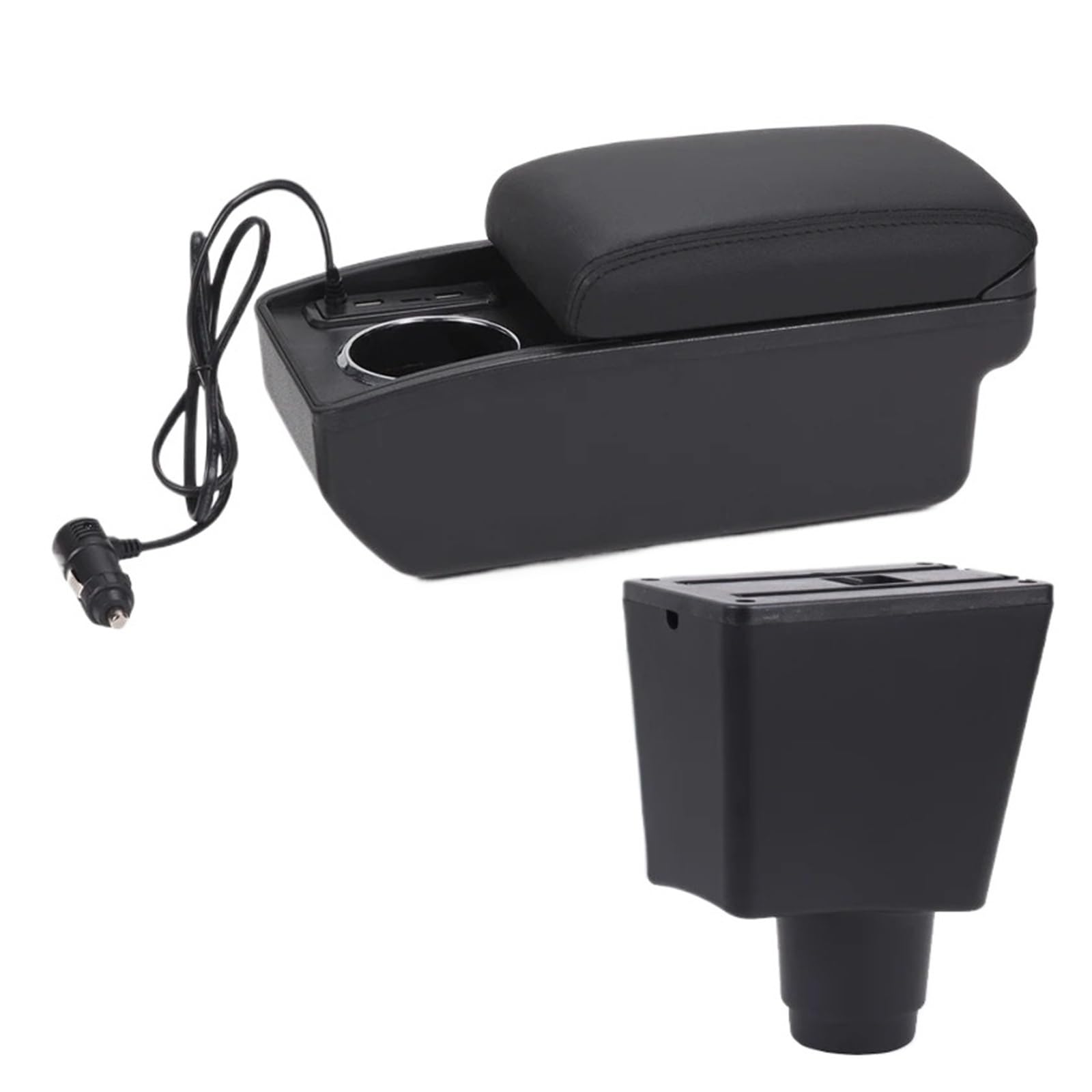 Umdjju A2 Fast Charging For Logan 2 Car Armrest Interior Retrofit Accessories Storage Box Car Centre Console Armrest Box(A2 Fast Charging)