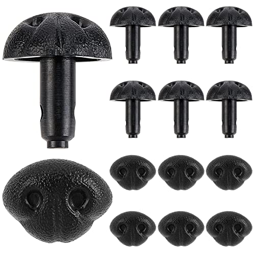 GORGECRAFT 30PCS Large Plastic Matte Safety Noses Craft 15x21mm Screw Dog Nose Doll Making Supplies Triangle Accessories for Amigurumi Puppet Crochet Stuffed DIY Plush Bear Dog Animals Making