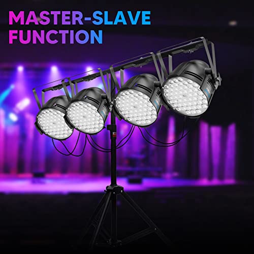 Betopper Dj Lights Dmx, 54X3W Rgb Led Par Light, Stage Lights Sound Activated Dj Par Light With Stand For Party, Wedding, Concert, Club Satge Lighting #TOP5