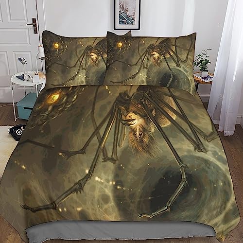 Housse de couette araignée 3D parure de lit microfibre ado - 7