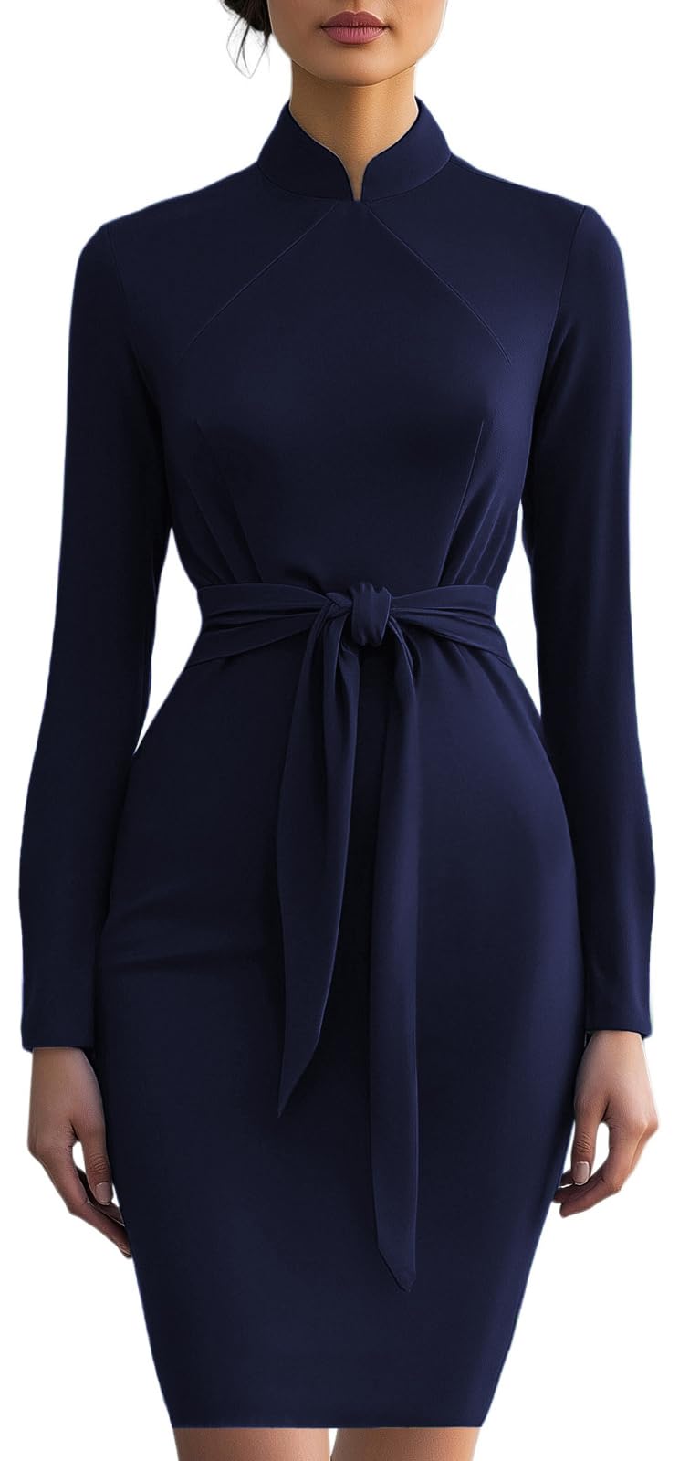 SperLucky Womens Elegant Bodycon Dresses Formal Office Sheath Dresses