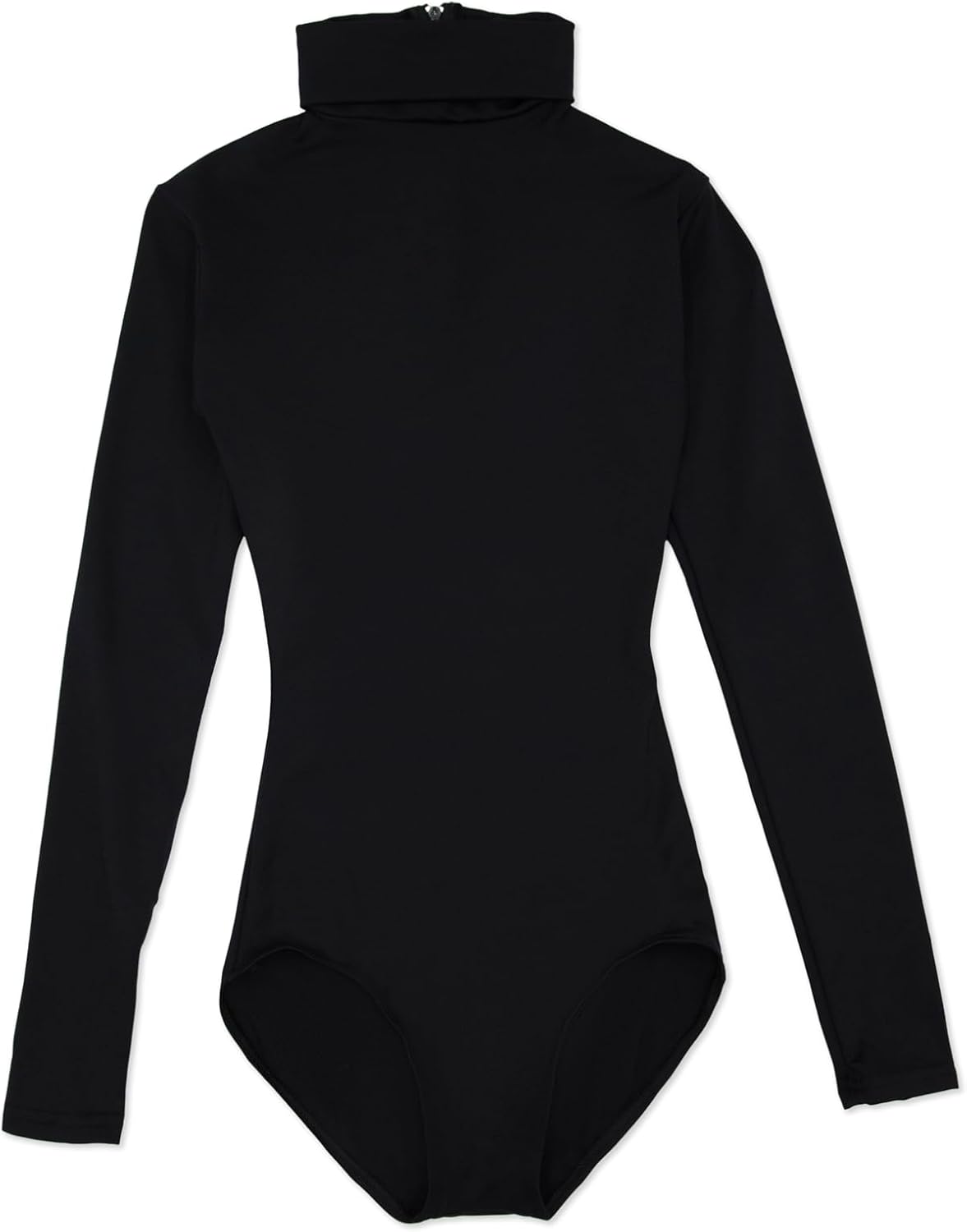 Capezio Girls' Big Team Basic Long Sleeve Turtleneck Leotard w/Snaps, Black, Large