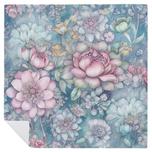 Servilletas de Tela con Flores Estilo Azul 4 Piezas miniatura 6