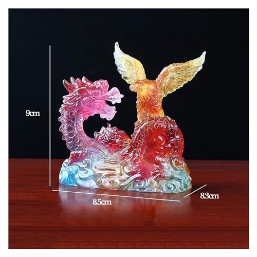 Dragon de drague feng shui en liuli pour harmoniser votre bureau - 3