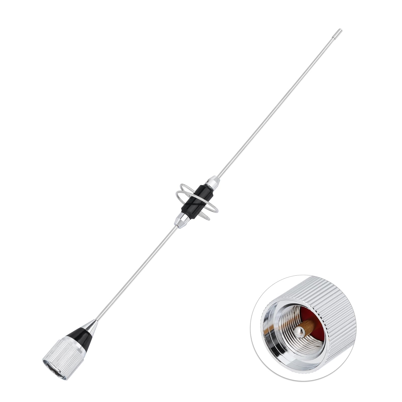 Bingfu Antenne Radio Mobile VHF UHF Double Bande 136-174 MHz & 400-460 MHz, Antenne Ham Voiture Véhicule 39 cm avec Connecteur PL259 pour Appareils de Communication Bidirectionnelle