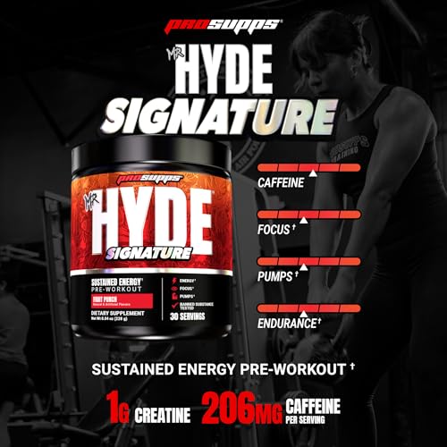 Image of ProSupps Mr. Hyde Signature Pre Workout Powder with Creatine, Beta Alanine & Caffeine - Performance, Energy & Endurance - Clean Fitness & Gym Supplements for Men & Women (Fruit Punch, 30 Servings)