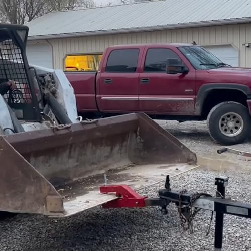 Image of YINTATECH Clamp On Trailer Hitch Tractor Ball Bucket Trailer Receiver Hitch 2 inch Hitch Mount Adapter for Deere Bobcat