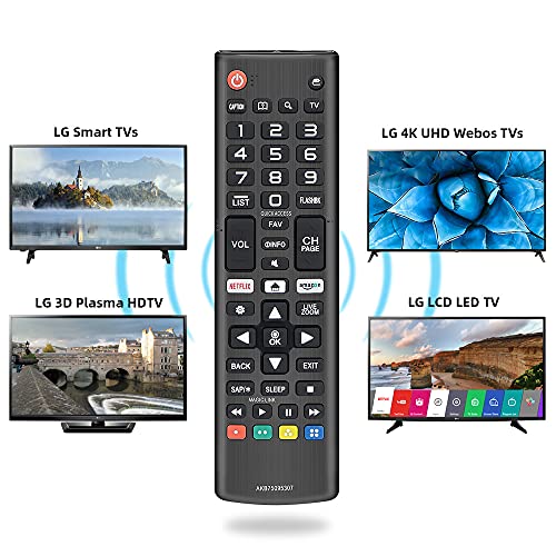 Universal Replacement for All LG Remote Control Smart TV OLED LCD LED HDTV 3D 4K Smart TVs AKB75095307 32LJ550B 43UJ6300 55LJ5500 55UJ6050 AKB75375604 AKB74915305
