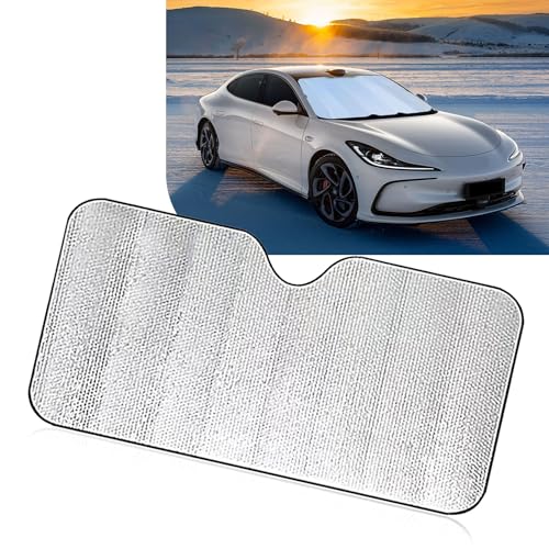 Zeathery Accordion Foldable Windshield Sun Shade, Reflective Sunlight Highly Effective Cooling Heat...