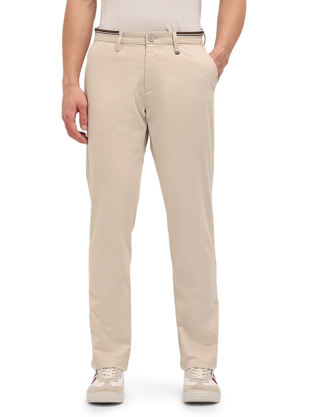 the bear house Men's Grey Cotton Straight Fit Casual Trouser-picture-31