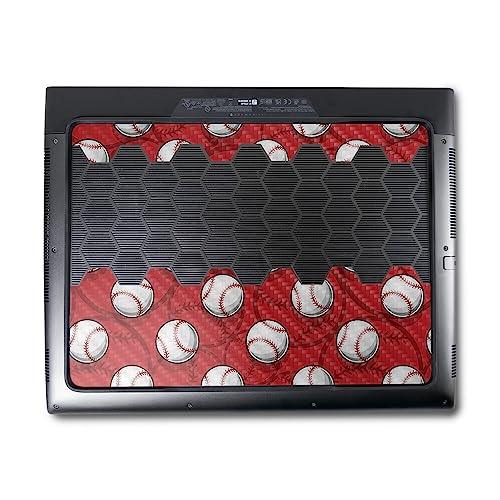 Image of MightySkins Carbon Fiber Skin Compatible With Alienware M18 R1 (2023) Full Wrap Kit - Tiled Baseball | Protective Durable Textured Carbon Fiber Finish | Easy To Apply & Change Styles | Made in the USA