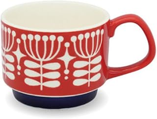 Spooky Japanese Retro Ceramic Coffee Mug – 300ml Printed Stackable Cup with Handle – Creative Ins-Style Ear-Hanging Design... Price In India