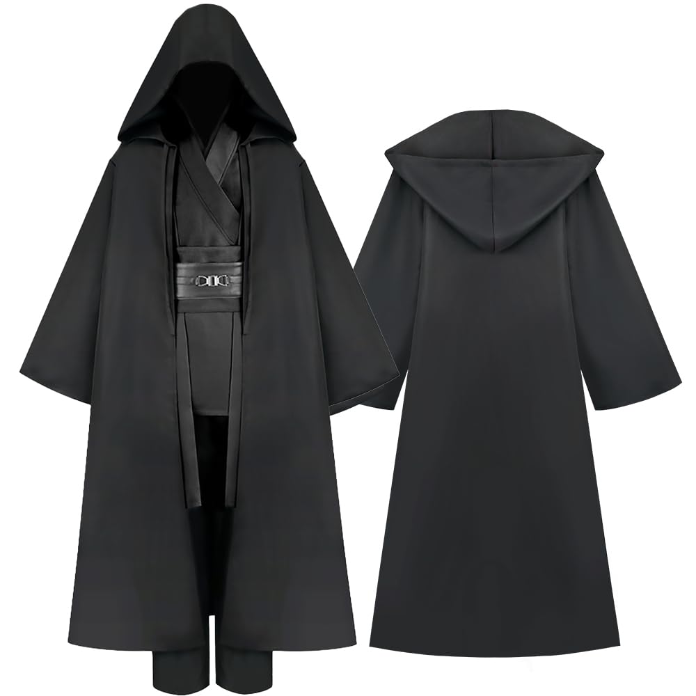 Gothden Costume à capuche – Costume de chevalier – Costume complet pour Halloween, cosplay, bal masqué