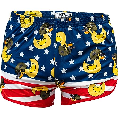 Combat Iron Ranger Panties Silkies for Men - Men’s Running Shorts 2.5” Gym Athletic Jogging Shorts - Quick Dry Lightweight Bodybuilding Yoga Shorts (Tactiduck USA, Large)