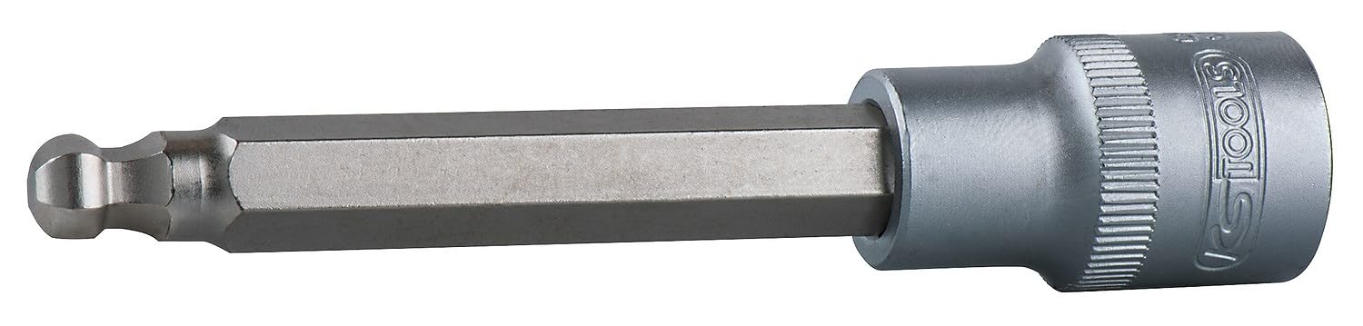 KS Tools 911.1685 Llave de vaso con punta tipo Allen con cabeza de bola 1/2", 5 mm, 160 mm