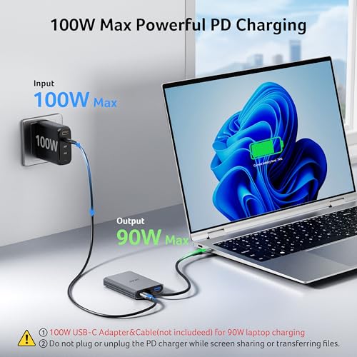 Image of Acer 4-in-1 USB C Hub, Type C to Dual HDMI Adapter 4K@60Hz, HDMI Splitter for Dual Monitors with 100W PD Port, USB 3.0, Dual Monitor Adapter for USB C Devices with DP Alt Mode (0.65FT)