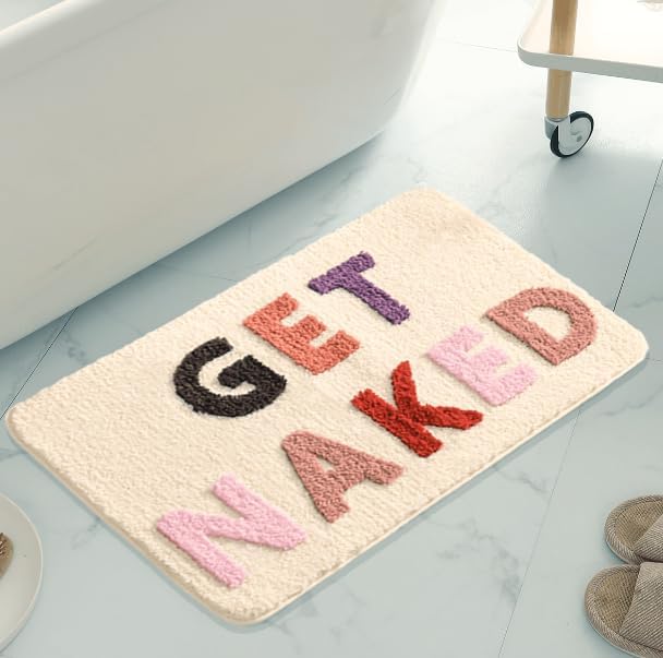 Badezimmerteppich, 50 x 80 cm Rutschfeste Waschbar Badematte Fußmatte,...