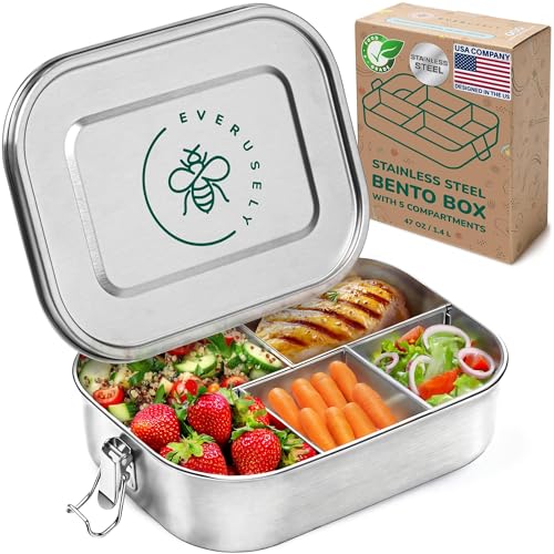 Everusely Stainless Steel Bento Box - 47 oz