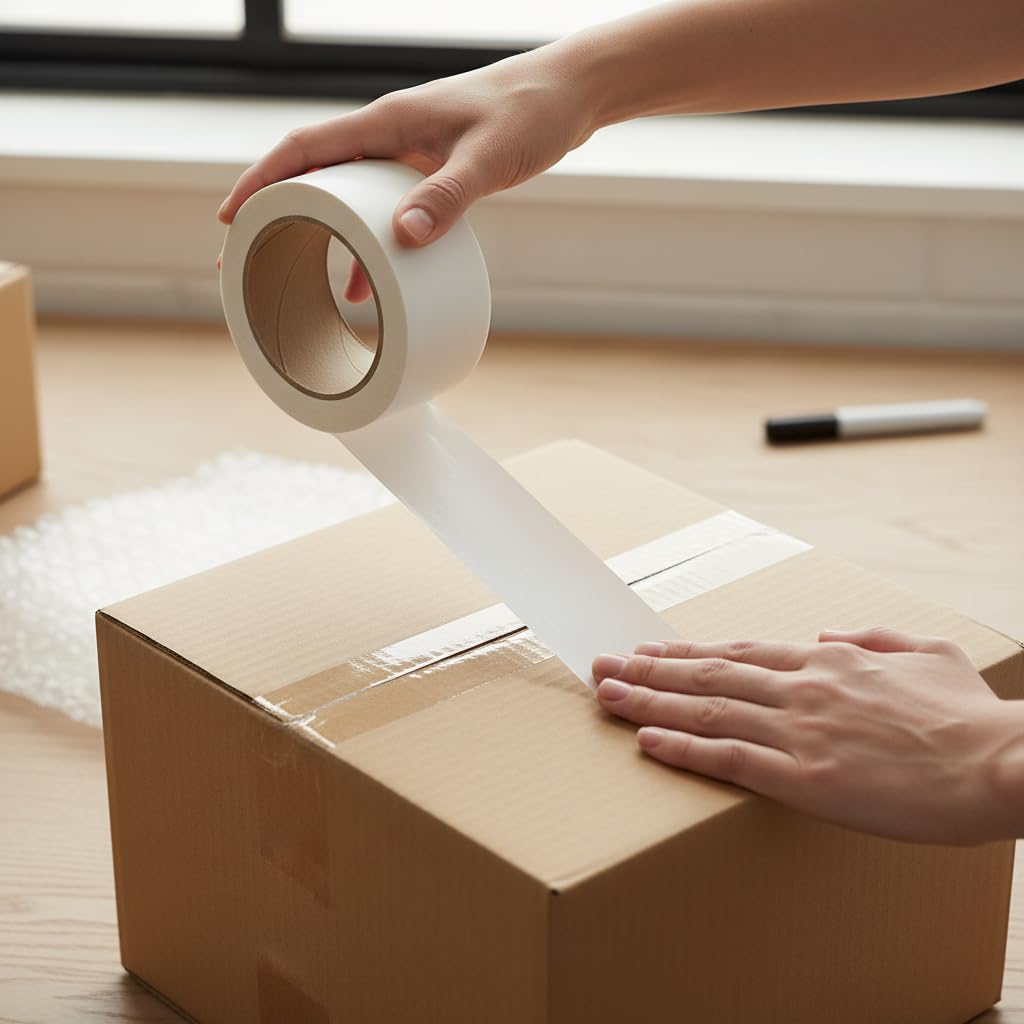 Nastro Adesivo Bianco in PVC 4.8 cm x 40 mt Resistente All'Umidità Isolamento Elettrico