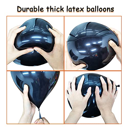 138Pcs Halloween Balloon Garland Arch Kit - 12” 10” 5” Black Orange Purple Green Confetti Balloons Bat Foil Balloon With 12Pcs Bat Stickers For Halloween Kids Birthday Hocus Pocus Party Decor Supplies #TOP6