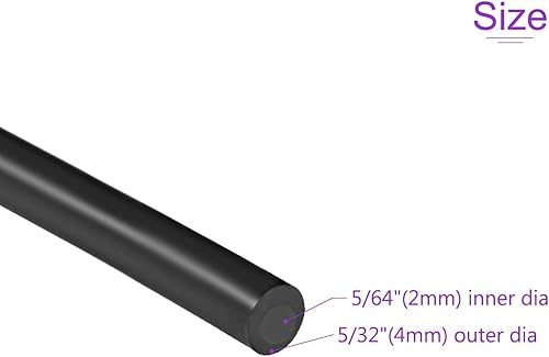 Miniatura 3 de DMiotech Tubo de silicona de 0.079in ID 0.157in OD 3.3 pies, manguera de silicona industrial negra, para bomba de aire de agua, riego de jardín