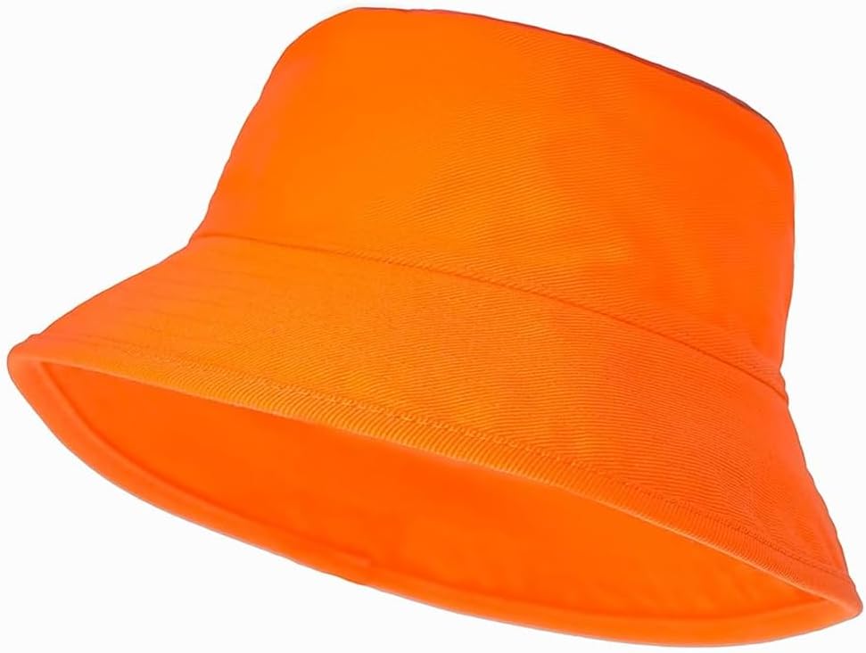 Floppy Bucket Hat Summer Beach Sun Protection Packable Soft Cotton Men Stylish Cap Fisherman Travel Outdoor Trekking Hiking Round Top Hats for Man Women Boys Girls Unisex Free Size