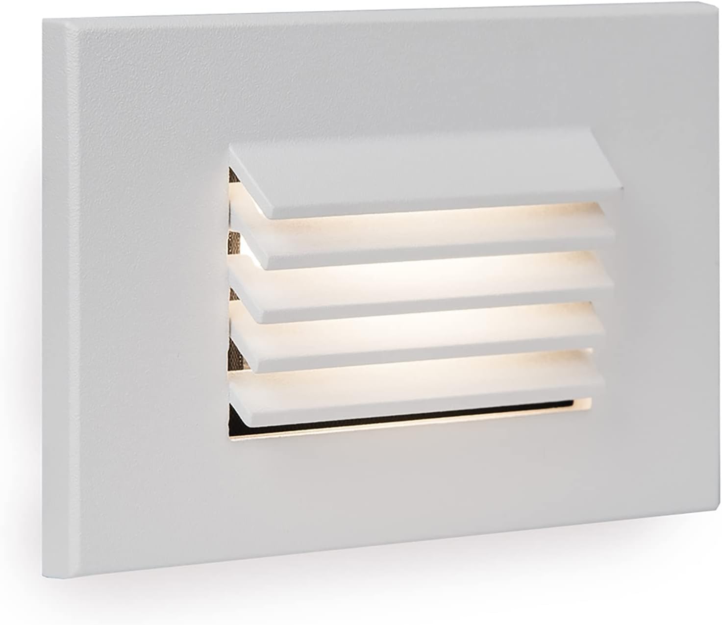 WAC Landscape Lighting, LED 12V Horizontal Indoor or Outdoor Step and Wall Light 2700K Warm Built-in LED in White