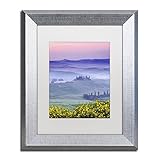 Trademark Fine Art ALI2343-S1114MF Dawn Over Belvedere by Michael Blanchette Photography, White Matte, Silver Frame 11x14-Inch, 11x14