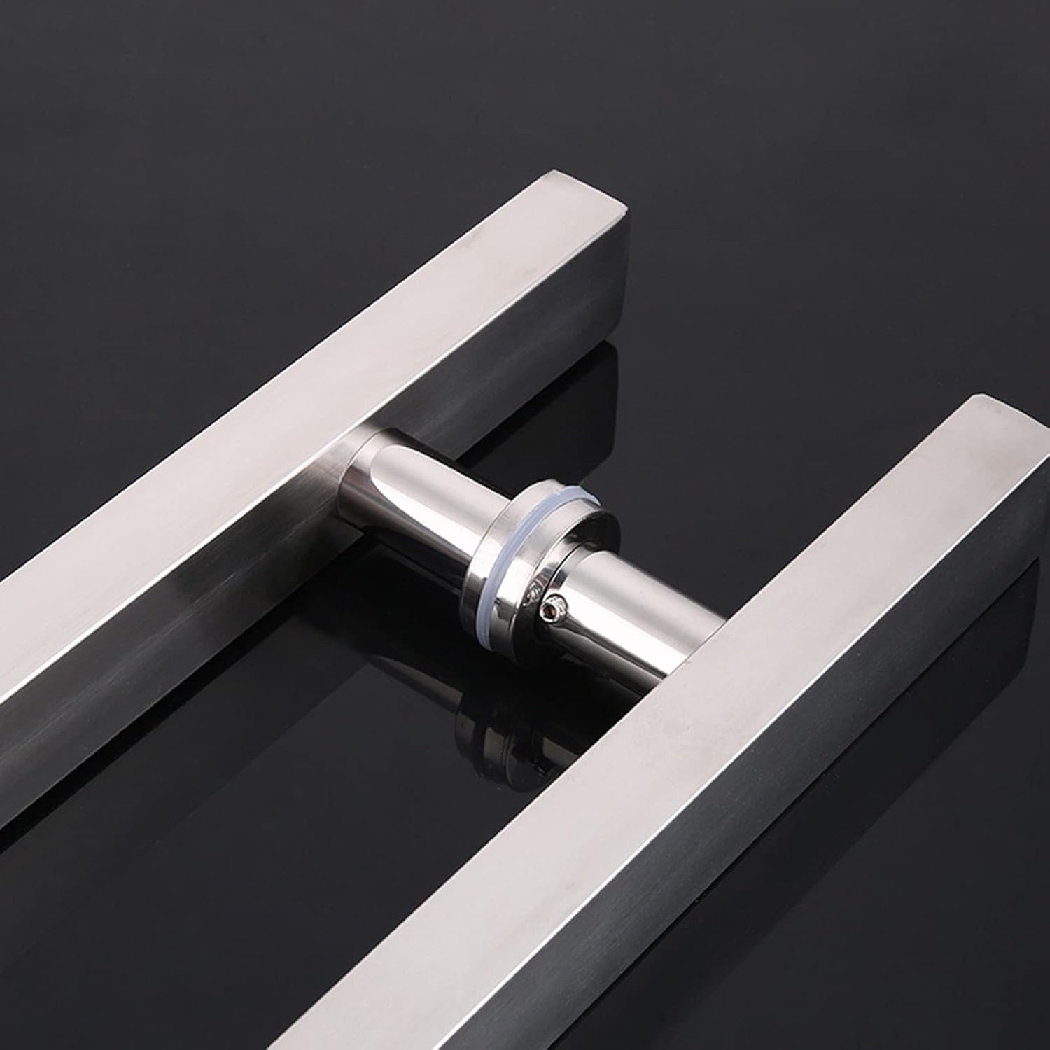 Door Pull Handle Sliding Barn Door Handle Handle Hardware Set,Modern Sliding Barn Door Handle,Modern Heavy Duty Stainless Steel Bathroom Shower Door Handles,Double Sided Glass Door Handle (Size : L:5