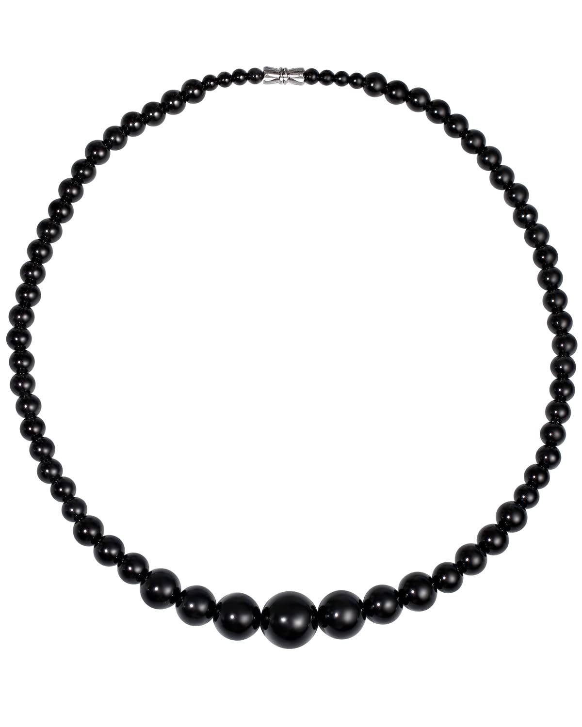 Black Obsidian Beaded Necklace for Women Men Gemstones and Crystals Mens Energy Necklaces Strand Jewelry Gifts