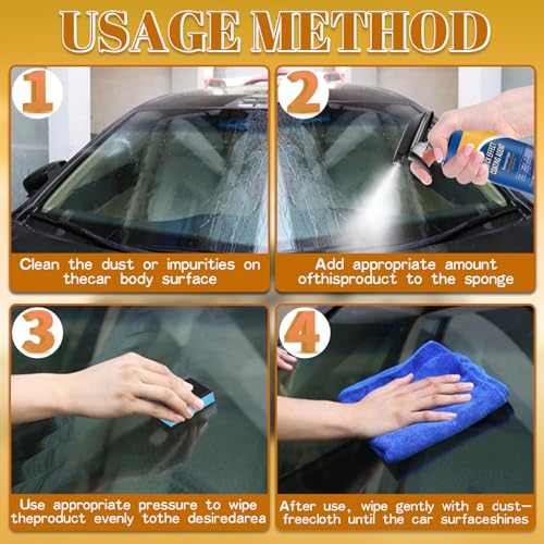 2 Stück Quick Effect Coating Agent, Sopami Spray Auto, Multifunktionales Beschichtungs Erneuerungsspray, Hochschutz-Auto-Beschichtungsspray, Nano Beschichtungs spray