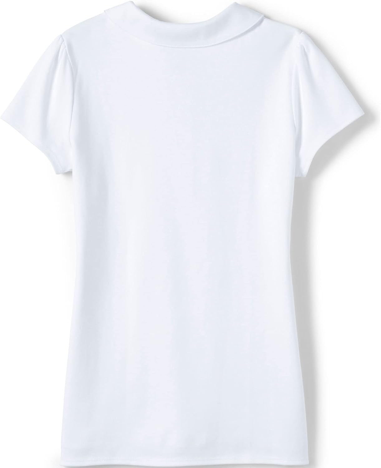 Lands' End Girls Short Sleeve Peter Pan Collar Polo Shirt