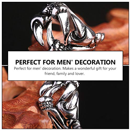 USHOBE Anel De Garra De Dragão Vintage Anel De Dragão Aberto Anel De Animal Punk