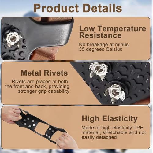 Chuteiras de para sapatos e botas,Crampons Chuteiras de - Punhos de neve no com 8 pontas para pesca