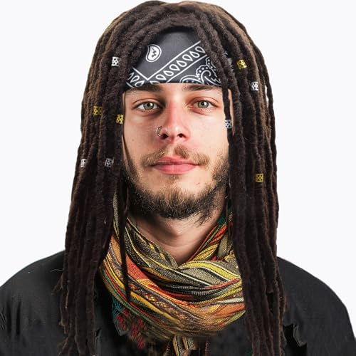 Bobiolam Premade Synthetic Cosplay Reggae Dreadlocks Wig African American Wigs