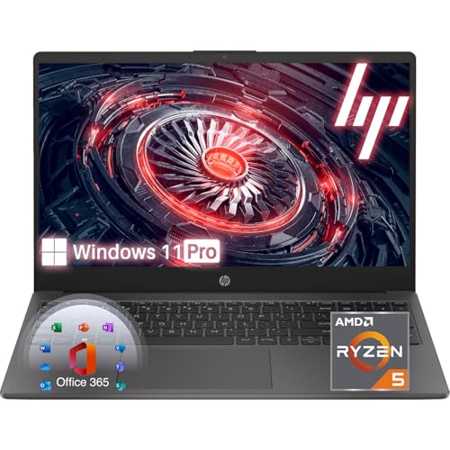 HP 255 G9 15.6" FHD Laptop, 6-Core AMD CPU (Beats i7-1165G7 in Multitasking), 8GB RAM, 256GB PCIe SSD, Windows 11 Pro with MS Office, for Business & Student