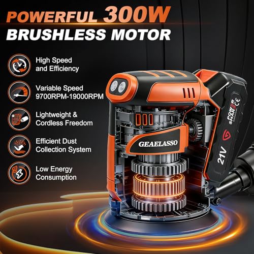 GEARLASSO 5-Inch Cordless Orbital Sander