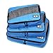 Produktbild DXQDXQ Tragbare Gepäck Verpackung Organizer Verpackung Würfel für Koffer 3 Sets mit Schuhtasche und Kulturbeutel Lager (Color : Blue)