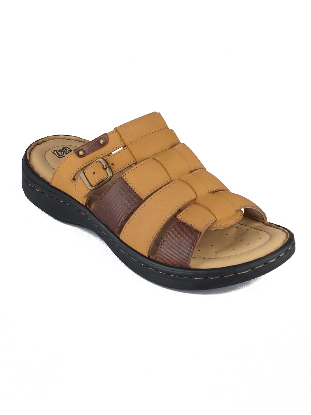 Red Chief Formal | Leather Slipper for Men | Rust | PU Sole (B09KCHF1GH) Amazon Price History, Amazon Price Tracker