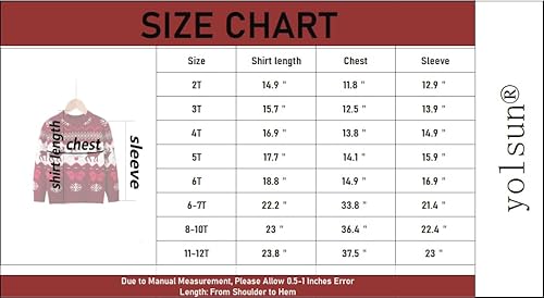 yolsun Suéter infantil feio de Natal menino menina engraçado crianças moletom moletom quente gola re