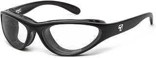 7eye by Panoptx Viento Frame Sunglasses with Clear Lenses, Matte Black, Small/Medium Price In India