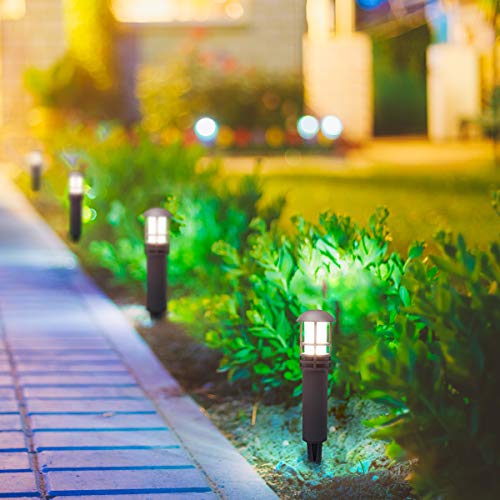 Outdoor Landscape Lighting Low Voltage Garden Landscape Lights Pathway Lights Yard Lights Driveway Lights, Aluminum Construction Waterproof 12V 3W 3000K Warm-Yellow Light（4-Pack） - Thumbnail 5