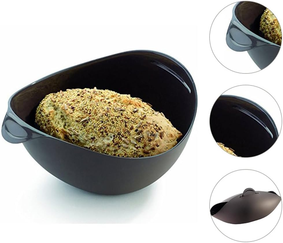 Silicone Bread Bowl, Silicone Bread Maker, Silicones Breads Maker Mold for Baking Breads (coffee)