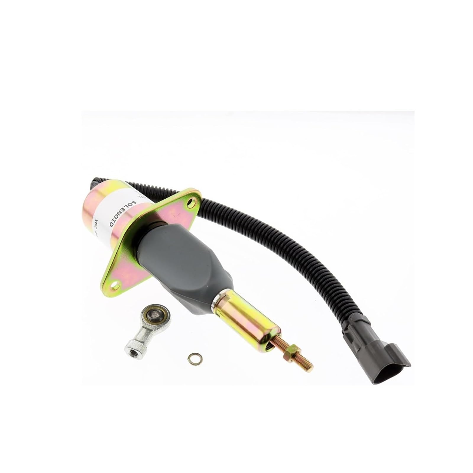 Solenoide de corte de combustible 6734-81-9141 Compatible con el solenoide de corte de combustible Komatsu PC300-7 PC350-7 PC360-7 Compatible con la excavadora Cummins 6CT de 8,3 L(12V)
