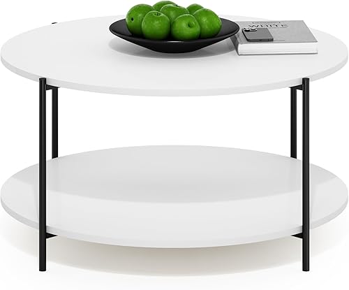 Miniatura 17 de Furinno - Mesa de centro de diseño simple, color nogal Columbia/negro Columbia Nogal/Negro,Ámbar Pino/Negro,Marrón oscuro,Nogal