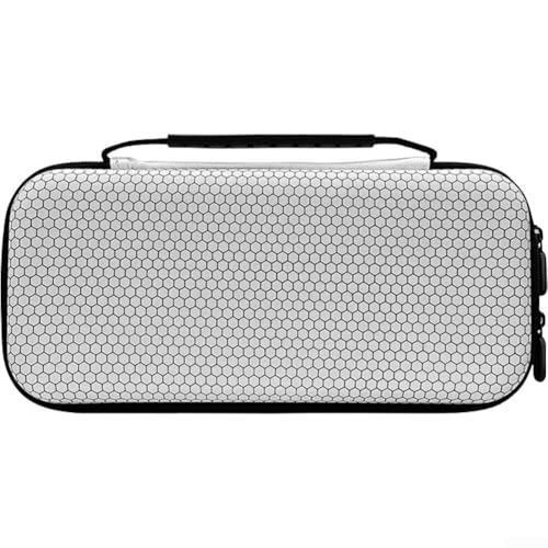 Funda de transporte portátil, para Nintendo Switch 2 (2025) con diseño compacto y almacenamiento para 10 cartuchos de juego (blanco)