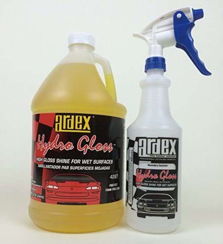 Ardex Hydro-Gloss One-Step Speed Wax - Professional formula for Cars, Quick Clean & Shine on Wet/Dry Surfaces, No-Residue Car Detailing Spray with High-Gloss Protection, Gallon