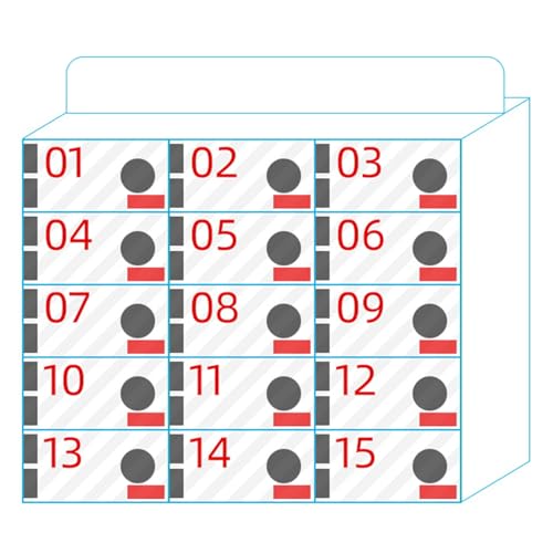 Transparent Mobiltelefonskåp med Lås för Klassrum - 15 Slots